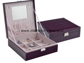 Luxusní fialová šperkovnice JKBOX SP-825/A6